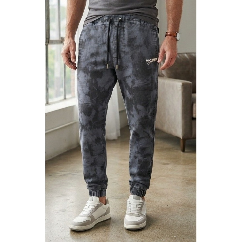 Hollister Skinny Jogger Advanced Stretch Mens M Gray Cotton Acid Wash Athleisure